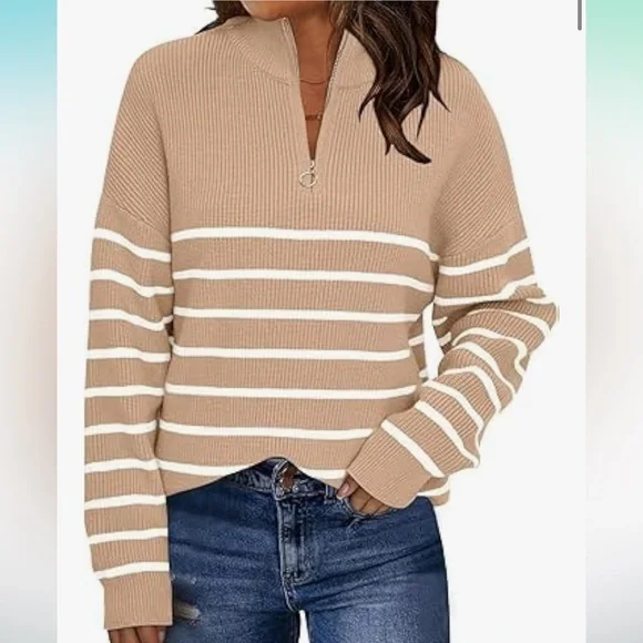 Striped Pullover Sweater Size L - Picture 1 of 2